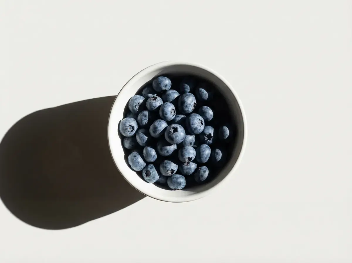Low-glycemic blueberries bowl for the brain fog diet breakfast section