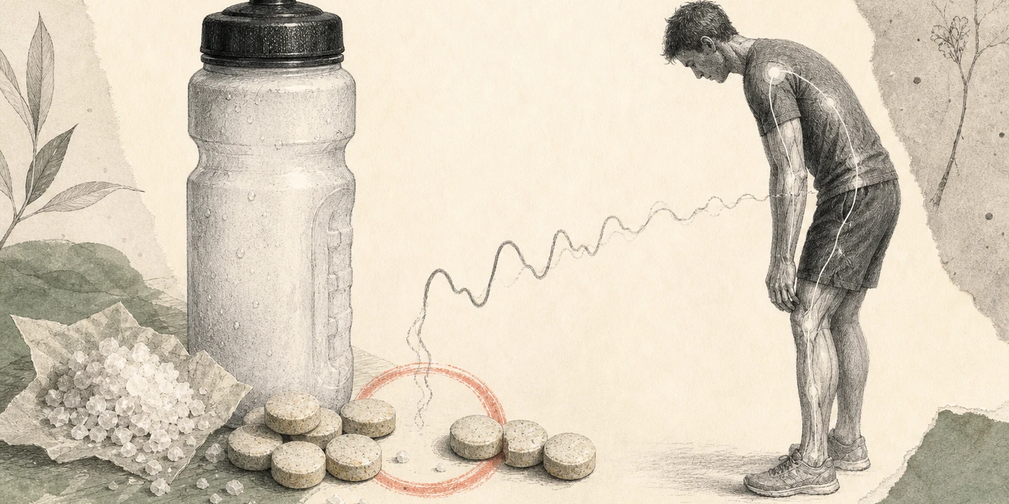 Paper collage illustration for the Electrolytes brain fog guide