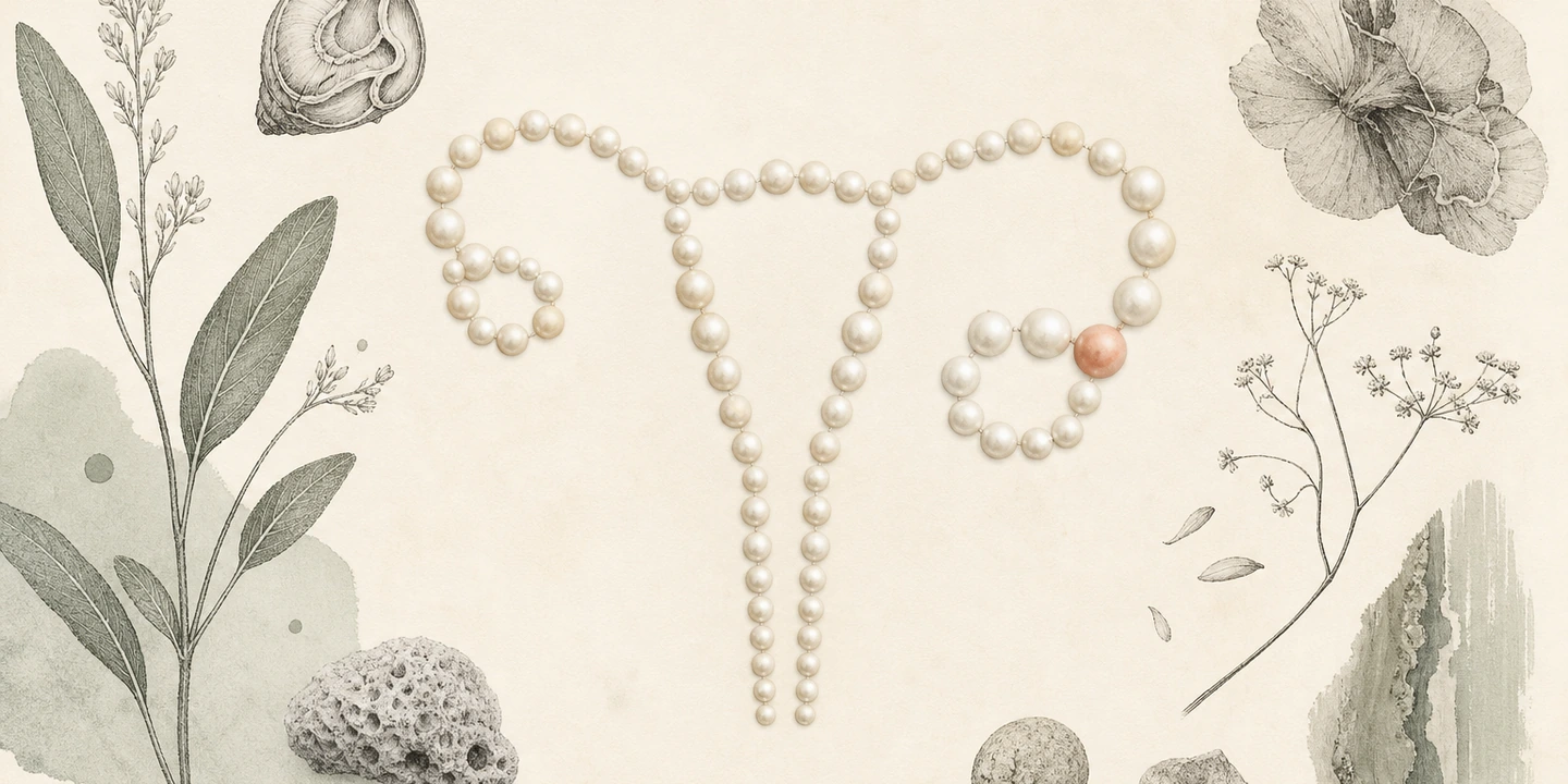 Paper collage illustration for the PCOS brain fog guide