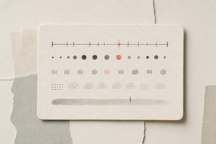 Paper notebook-style illustration representing notes, experiments and repeated observations.