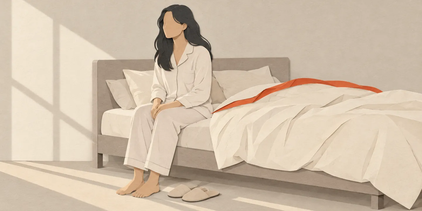 A morning scene representing waking up foggy.